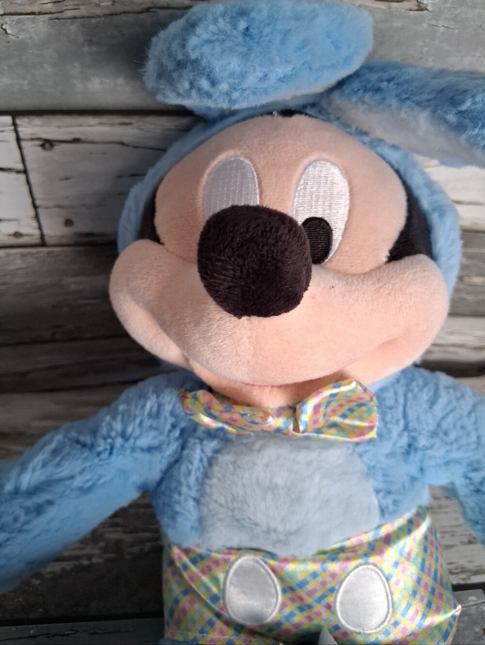 Plush Blue Bunny Costume Mickey Mouse Stuffed Toy - Picture 3 of 5